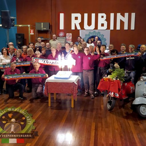 Il Club Vespisti Moderni di Asti celebra 25 anni di attività
