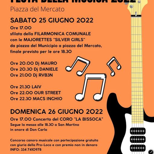 A Villanova d'Asti torna la Festa della Musica in piazza del mercato