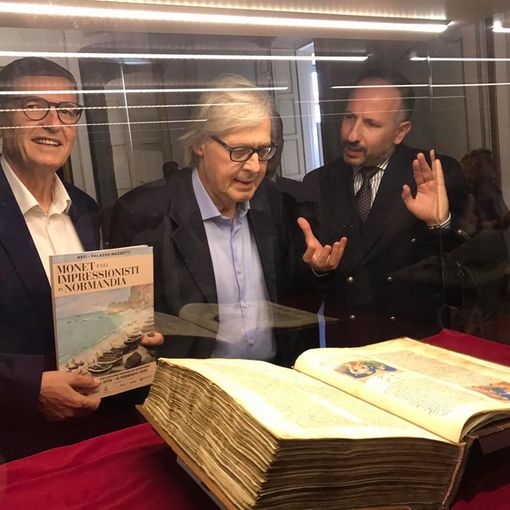 Vittorio Sgarbi con Mario Sacco e Maurizio Rasero