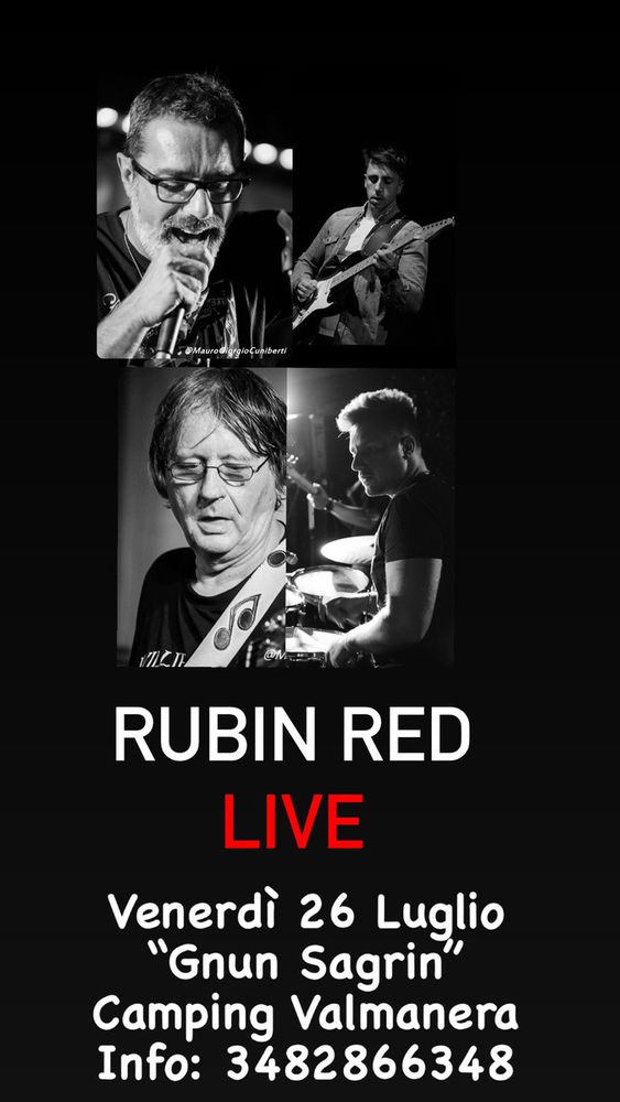 I Rubin Red suonano al  “Gnun Sagrin” Camping di Valmanera