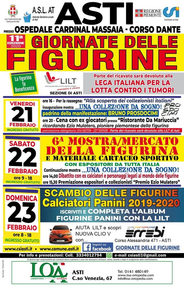 Ad Asti tornano le Giornate delle &quot;figu&quot;. Il 21, 22 e 23 febbraio all'Ospedale Cardinal Massaia