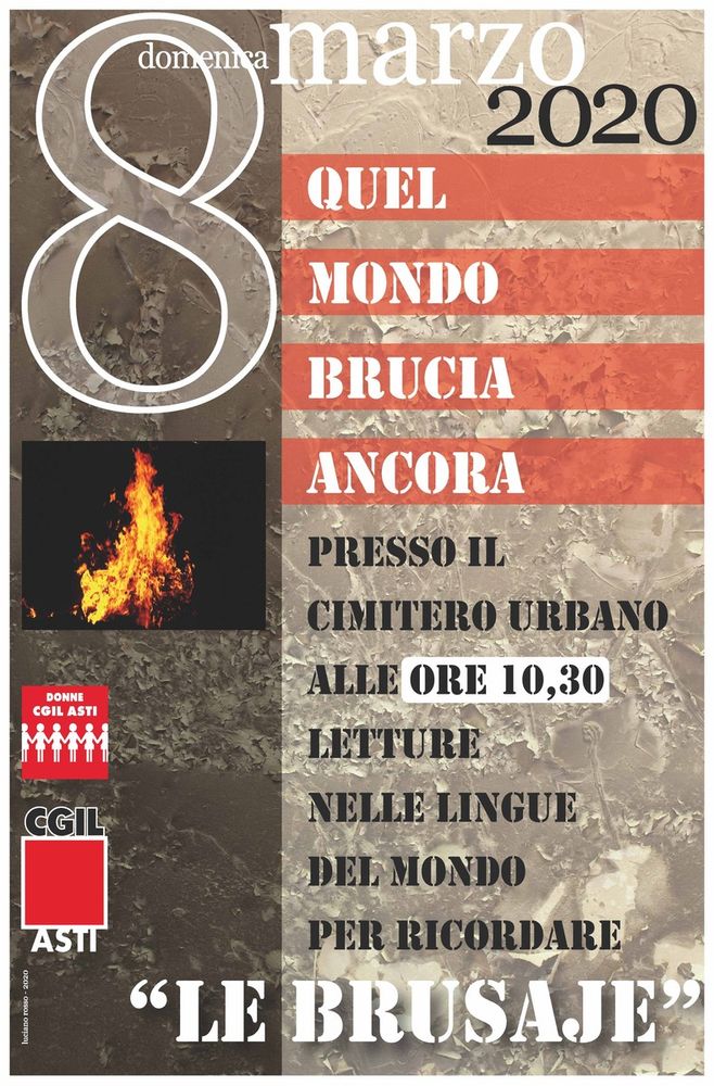 La paura del coronavirus non ferma la commemorazione delle Brusaji
