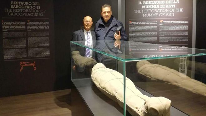 La mummia di Asti a Jesolo, nel 2018 La mummia di Asti a Jesolo, nel 2018