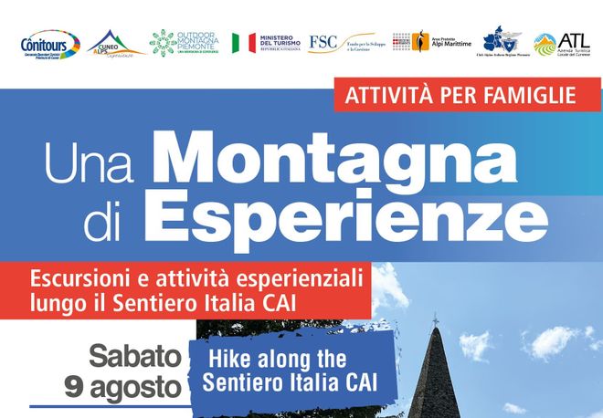 “Una Montagna di Esperienze”: escursioni e attività per famiglie lungo il Sentiero Italia CAI alla scoperta delle valli alpine cuneesi “Una Montagna di Esperienze”: escursioni e attività per famiglie lungo il Sentiero Italia CAI alla scoperta delle valli alpine cuneesi