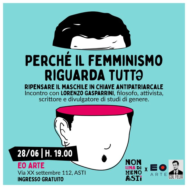 Il femminismo al centro: incontro con Lorenzo Gasparrini ad Asti
