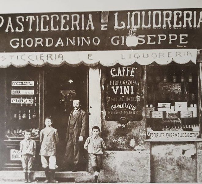 Foto storica della Pasticceria Giordanino