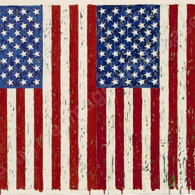 Quadro rielaborazione della bandiera USA