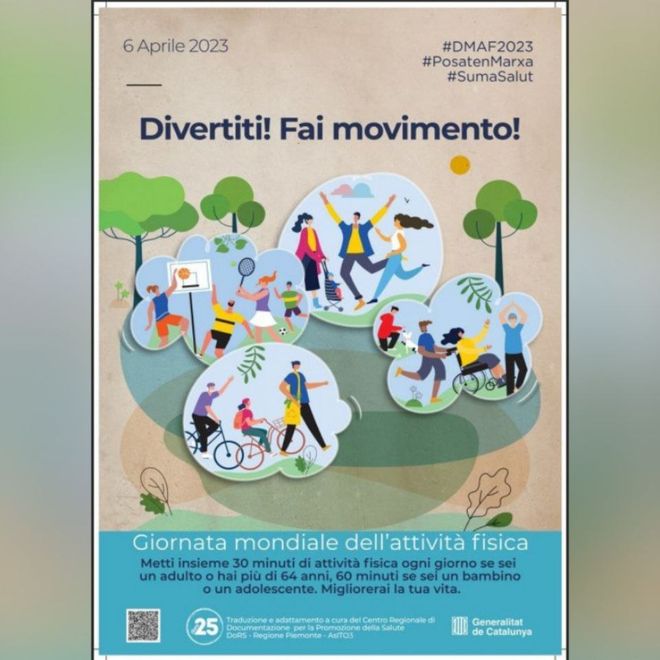 Il poster della Giornata Mondiale dell'Attività Fisica