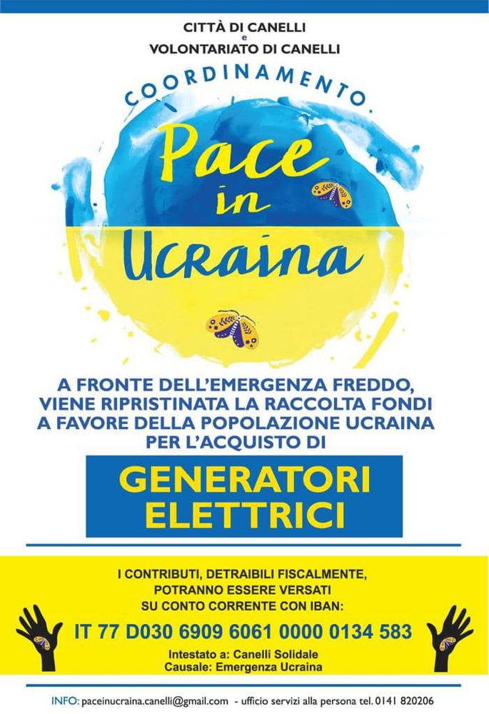 La locandina della raccolta fondi La locandina della raccolta fondi
