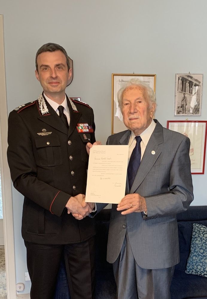 Il tenente colonnello Pierantonio Breda con il maresciallo Quaglia