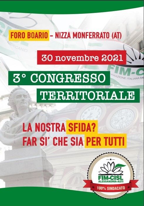 La locandina del congresso in programma martedì a Nizza Monferrato