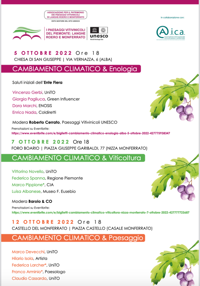 Tre convegni sul cambiamento climatico in programma a ottobre in Piemonte
