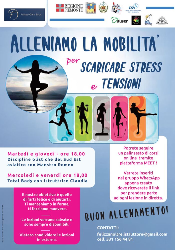 Con FelizzanOltre “Alleniamo la mobilità per scaricare stress e tensioni”