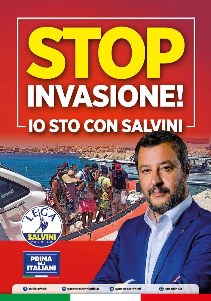 La locandina della campagna leghista