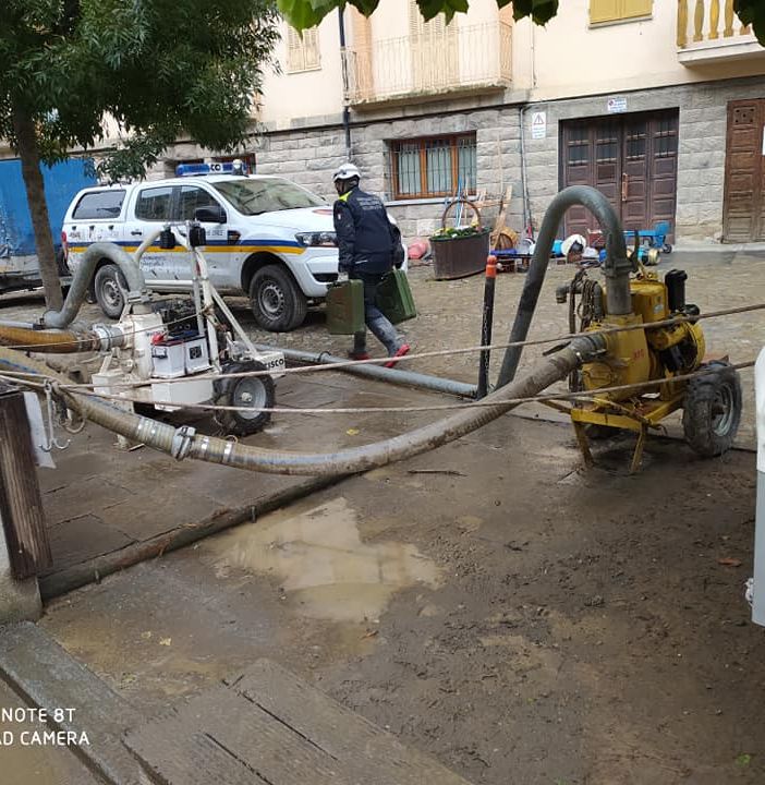 Anche il Coordinamento di Protezione Civile di Asti a Limone Piemonte, dopo l'alluvione (FOTO E VIDEO)