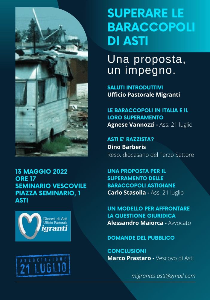 Superare le baraccopoli di Asti. Se ne parlerà in un convegno, promosso dall’Ufficio diocesano Pastorale Migranti