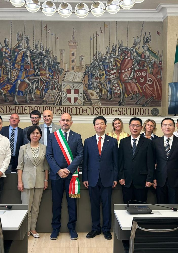 Alcune immagini dell'arrivo della delegazione