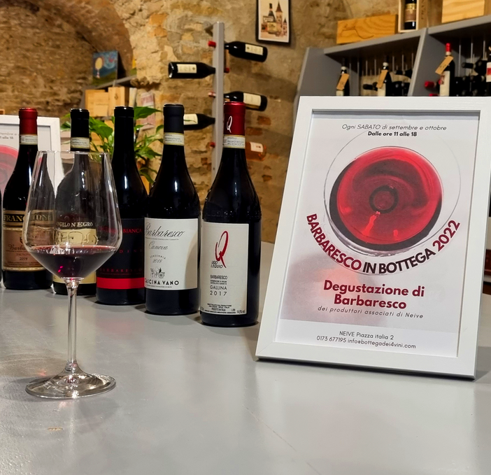 Neive, alla &quot;Bottega dei 4 vini&quot; un calendario di degustazioni alla scoperta del Barbaresco