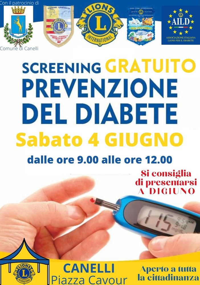Con il Lions Nizza e Canelli si fa prevenzione per il diabete