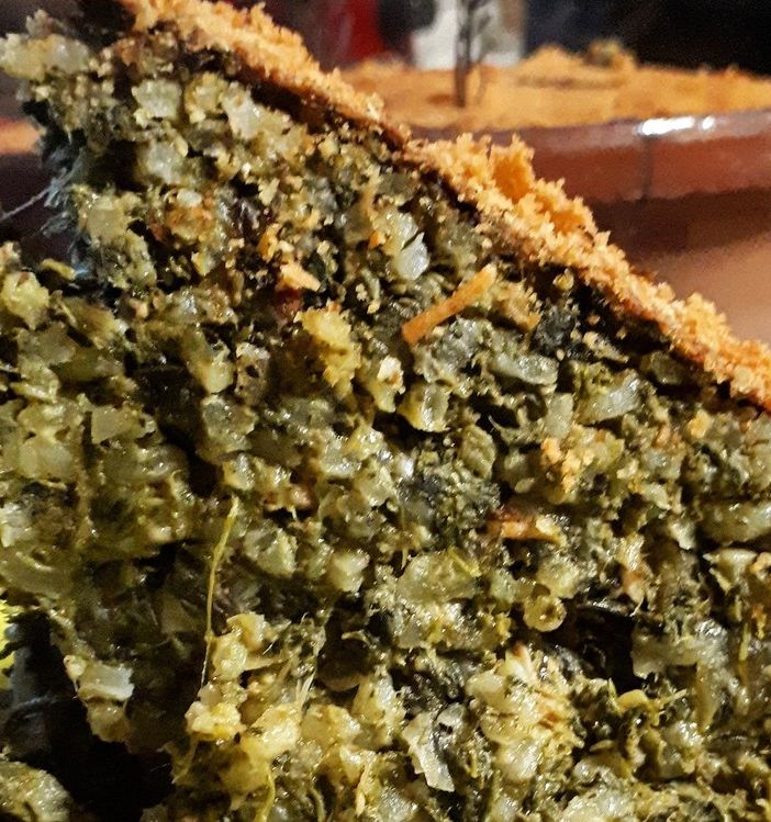 Torta verde di Cortiglione, opera di Claudia, madre di uno degli organizzatori dell'evento a tema, Nico Banchini