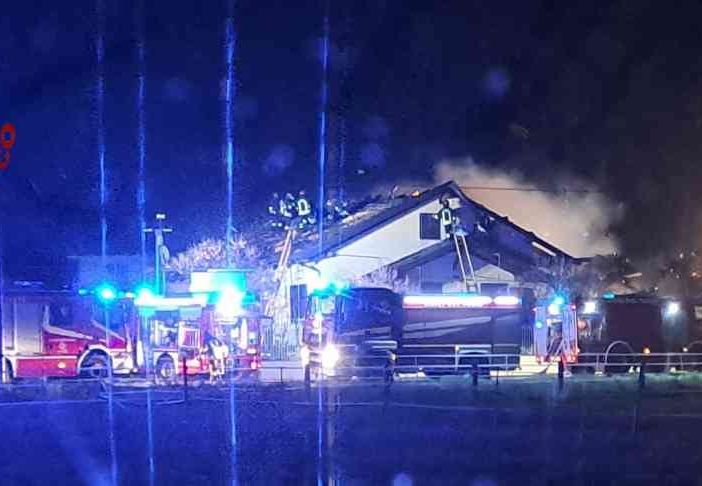 Le immagini dell'intervento dei Vigili del Fuoco nella notte tra il 23 e 24 marzo