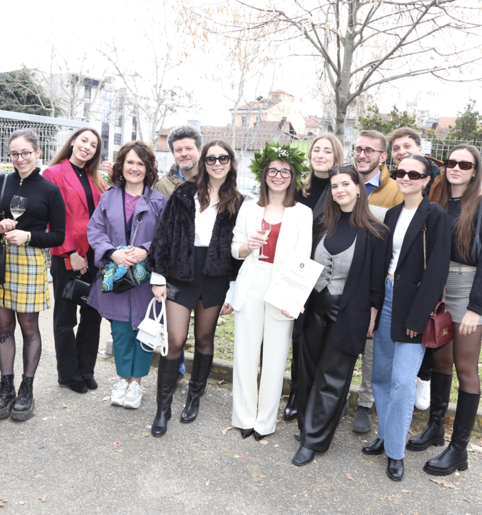 Il  gruppo del mattino all’uscita dall’aula magna