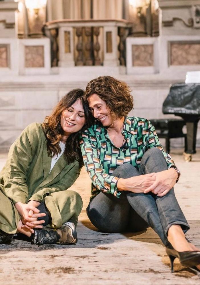 Chiara Buratti e Roberta Bellesini durante le prove a Mantova