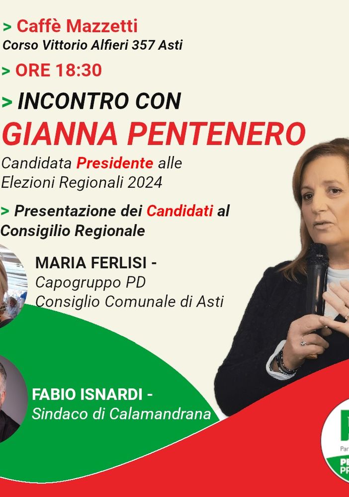Regionali: sabato ad Asti la candidata presidente del Partito Democratico