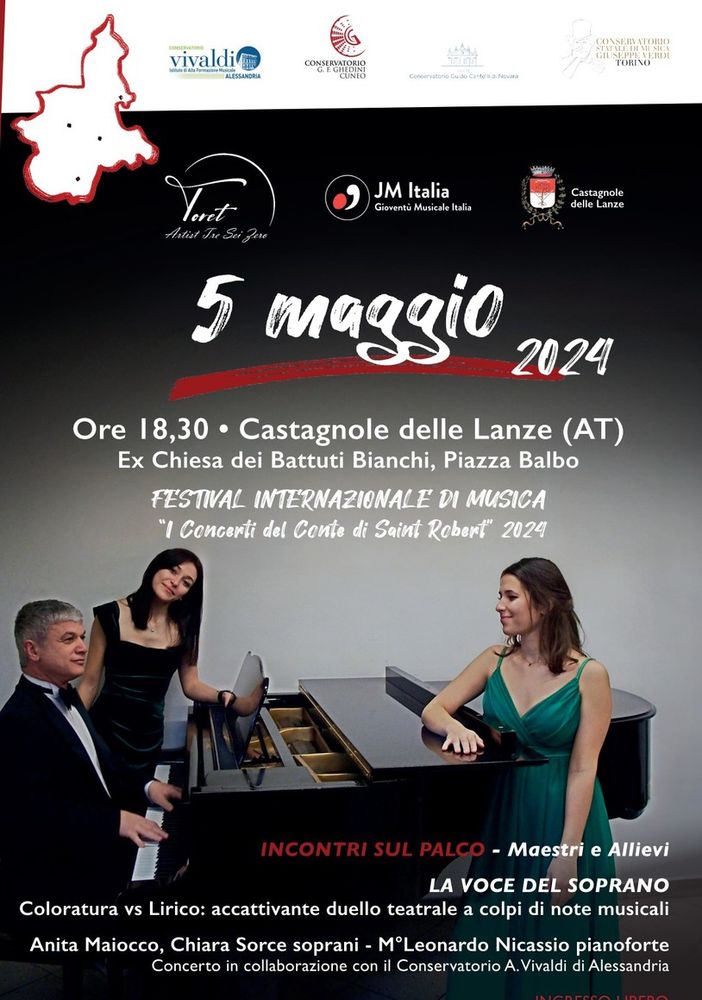 &quot;Coloratura vs lirico&quot; con La voce del soprano: un nuovo appuntamento con  “I Concerti del Conte di Saint Robert”