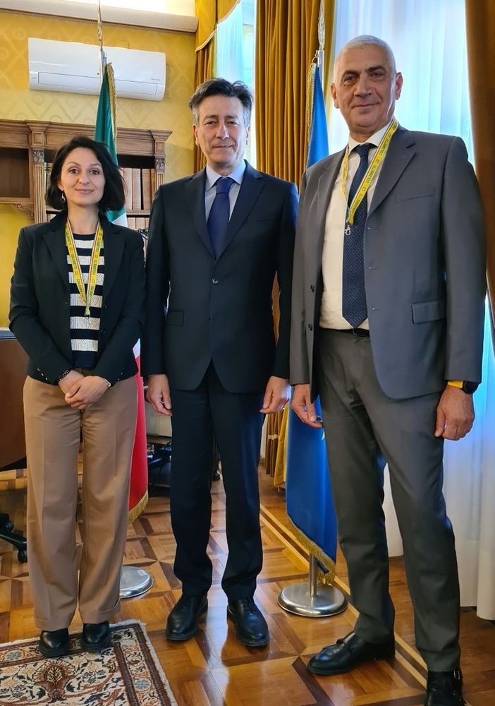 La presidente Monticone, il prefetto Ventrice e il direttore Rosso