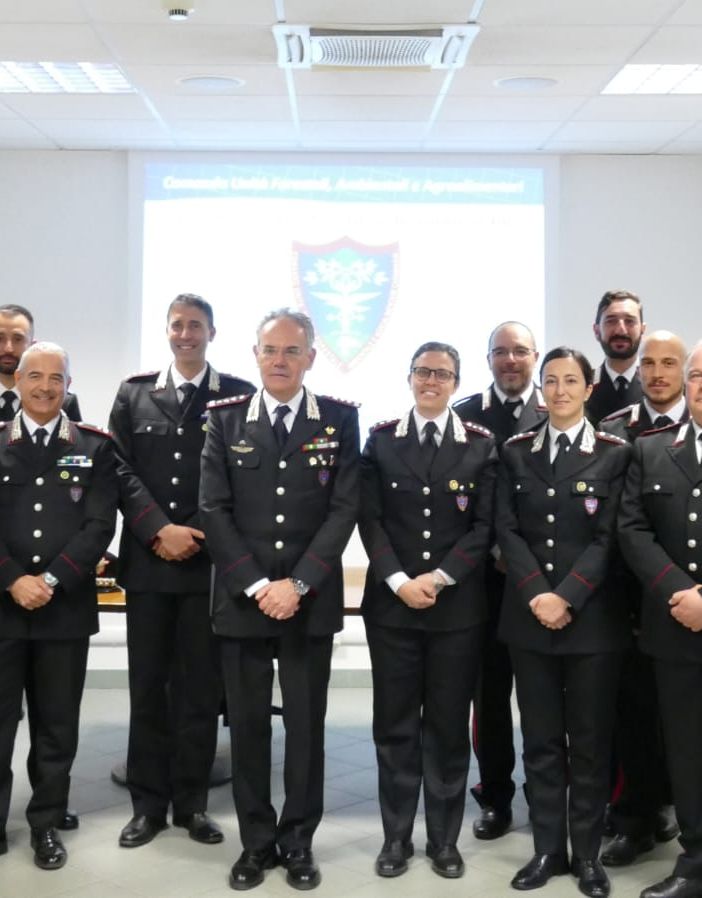 Il generale di Corpo d'armata, Andrea Rispoli, in visita ai comandi carabinieri forestali di Asti e Alessandria