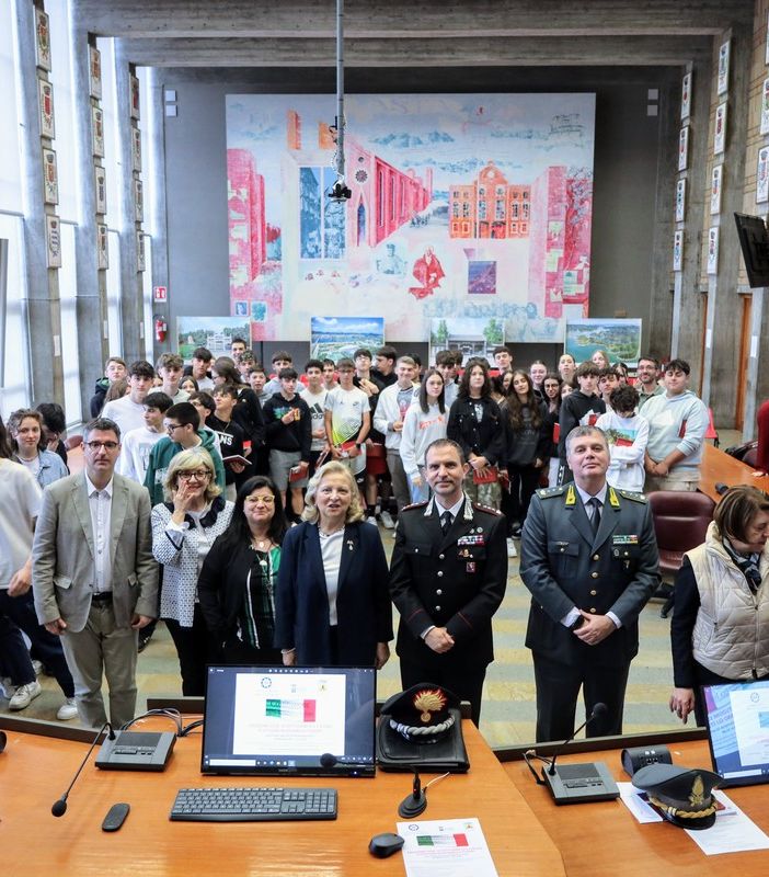 I ragazzi del Giobert in Provincia con le istituzioni