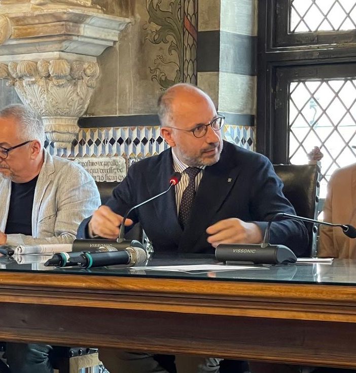 Un'immagine del convegno oggi a Genova