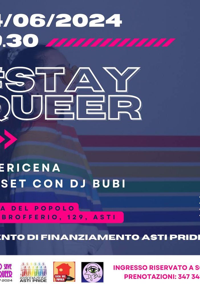 #Stayqueer: si avvicina Asti Pride con l'evento Come as you are