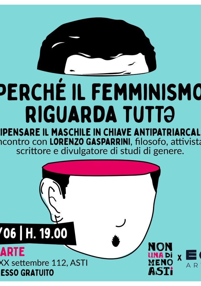 Il femminismo al centro: incontro con Lorenzo Gasparrini ad Asti