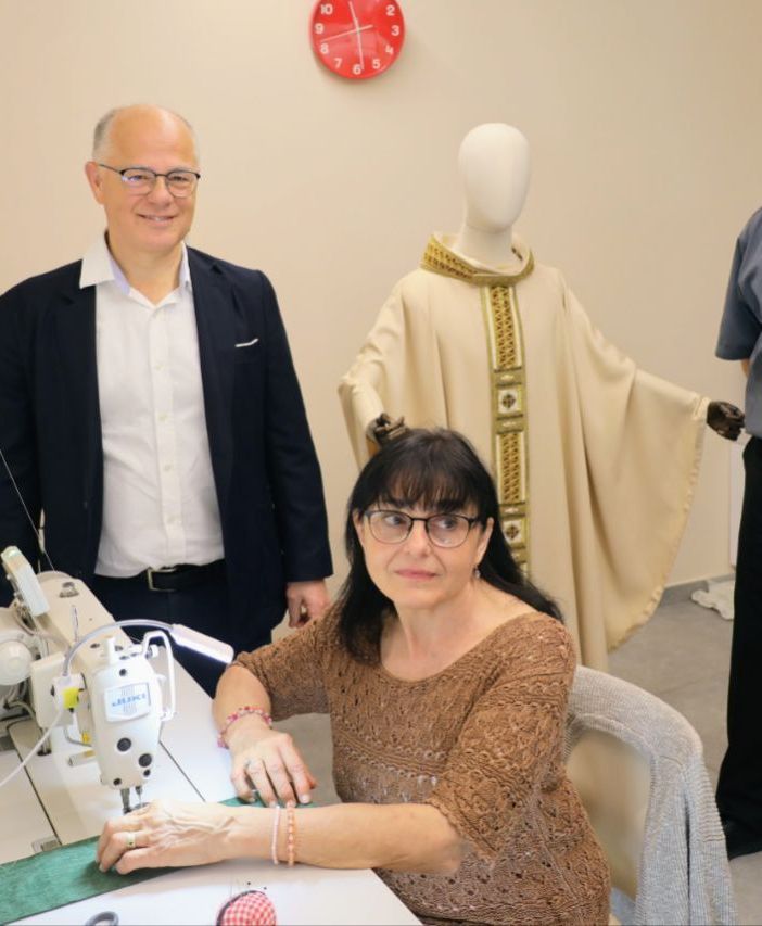 Marina Bergantin con Beppe Amico e don Simone Unere (ph. Merfephoto - Efrem Zanchettin)