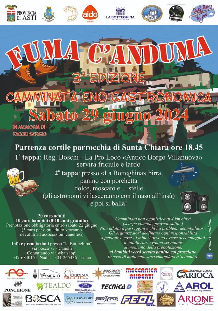 A Canelli torna la camminata in memoria di Sergio Faccio