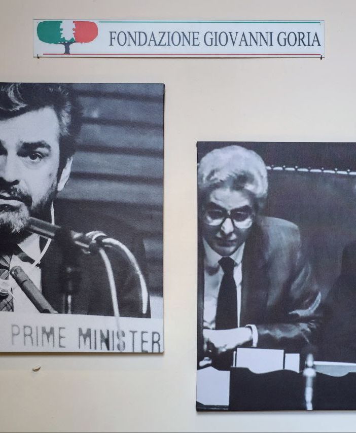 Alcune immagini di Giovanni Goria esposte nell'ambito di una mostra presso la Fondazione