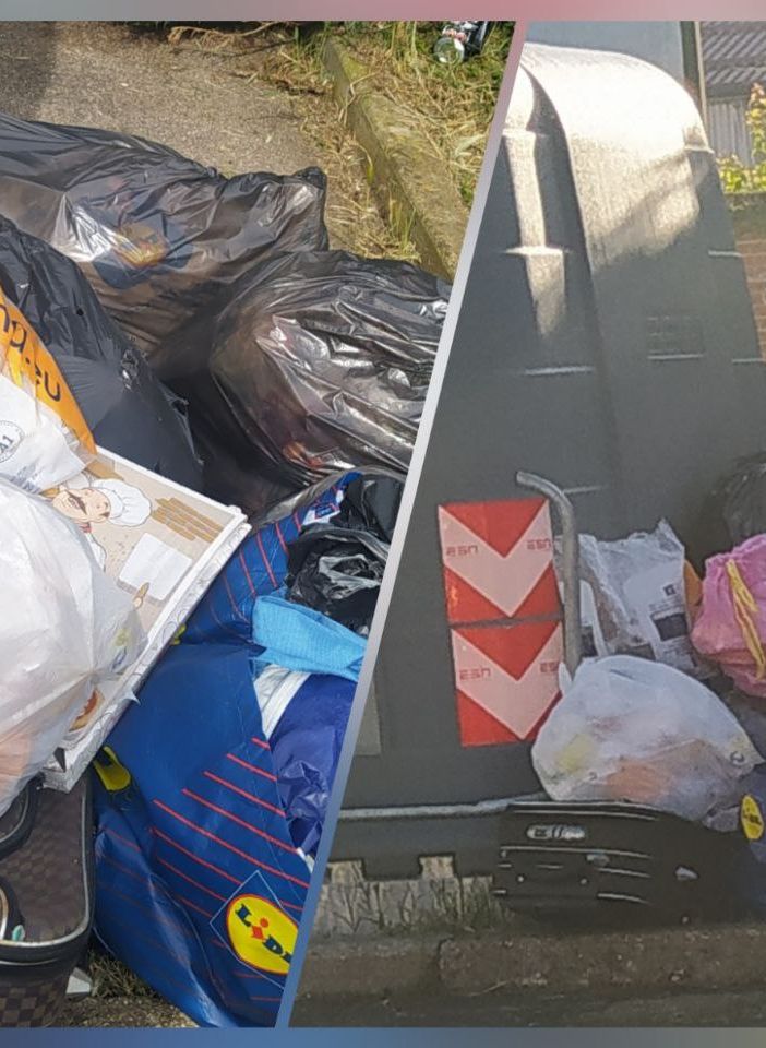 Alcune immagini scattate ieri sera verso le 21 e stamattina verso le 7.30