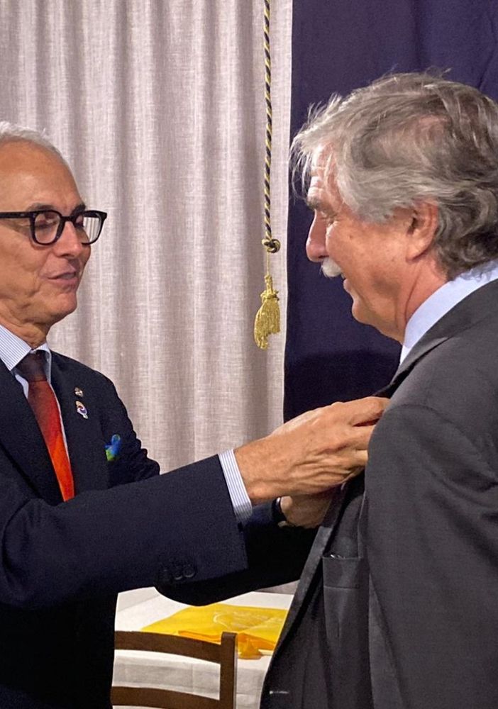 Il governatore distrettuale Remo Gattiglia con Marengo