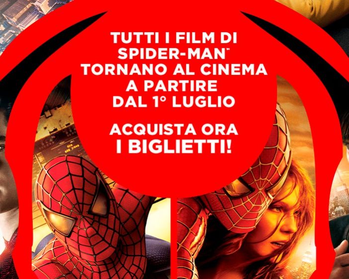 Questa settimana al cinema tornano in sala tutti i film su Spiderman