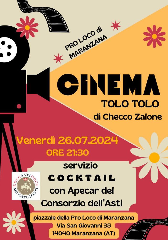 Cinema all'aperto con la pro loco di Maranzana