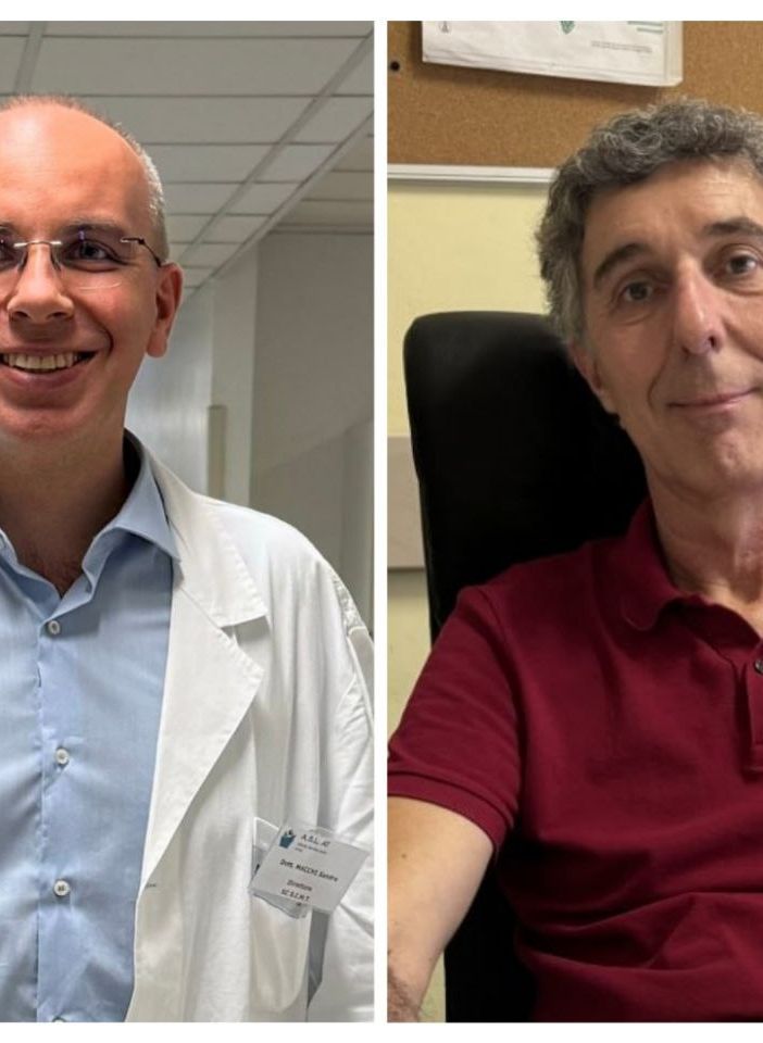 A sinistra il dottor Macchi, a destra il dottor Declame