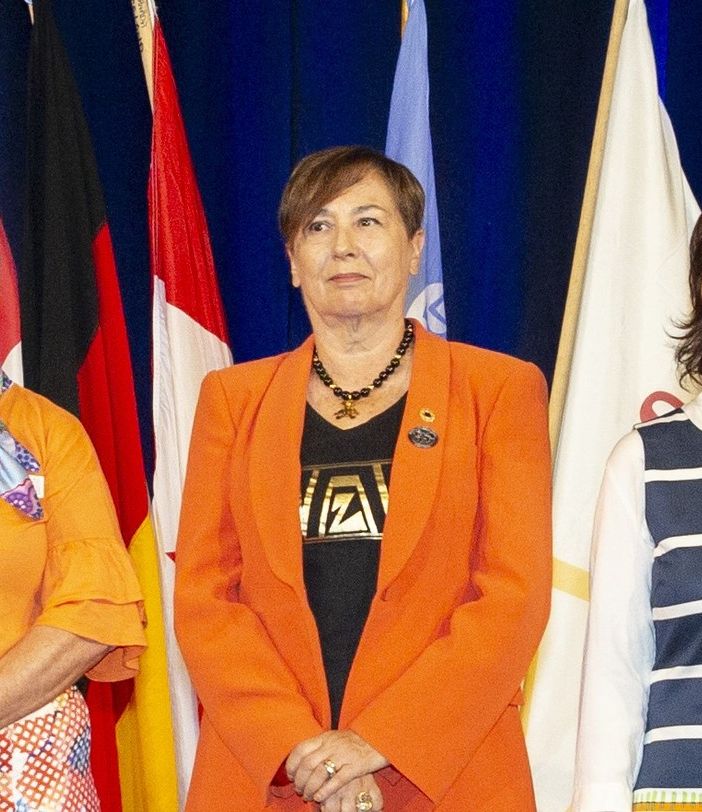 Fernanda Gallo Freschi (al centro) durante l'elezione a presidente internazionale dello Zonta Club (Ph Zonta Club)