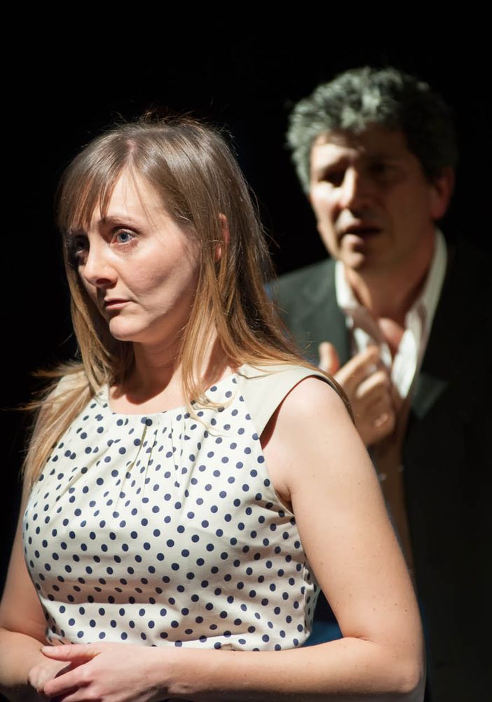 Un momento dello spettacolo con Tommaso Massimo Rotella e Patrizia Camatel