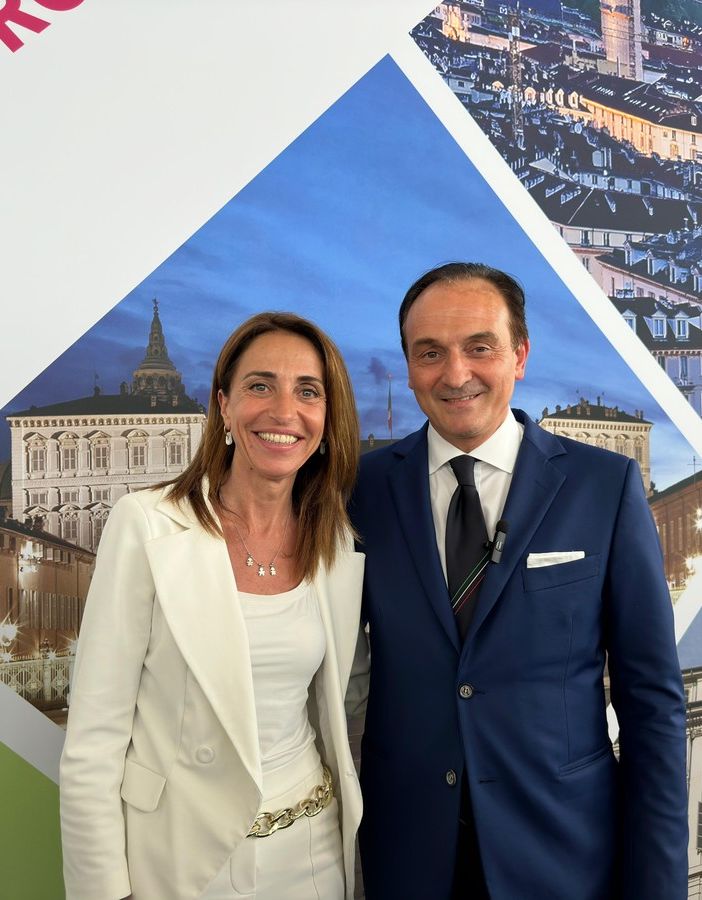 La vicepresidente e assessore all’Istruzione, Elena Chiorino e il  presidente della Regione Piemonte, Alberto Cirio