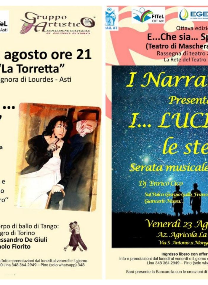 Divertimento assicurato con due serate di teatro amatoriale e la rassegna &quot;E che sia spettacolo...&quot;