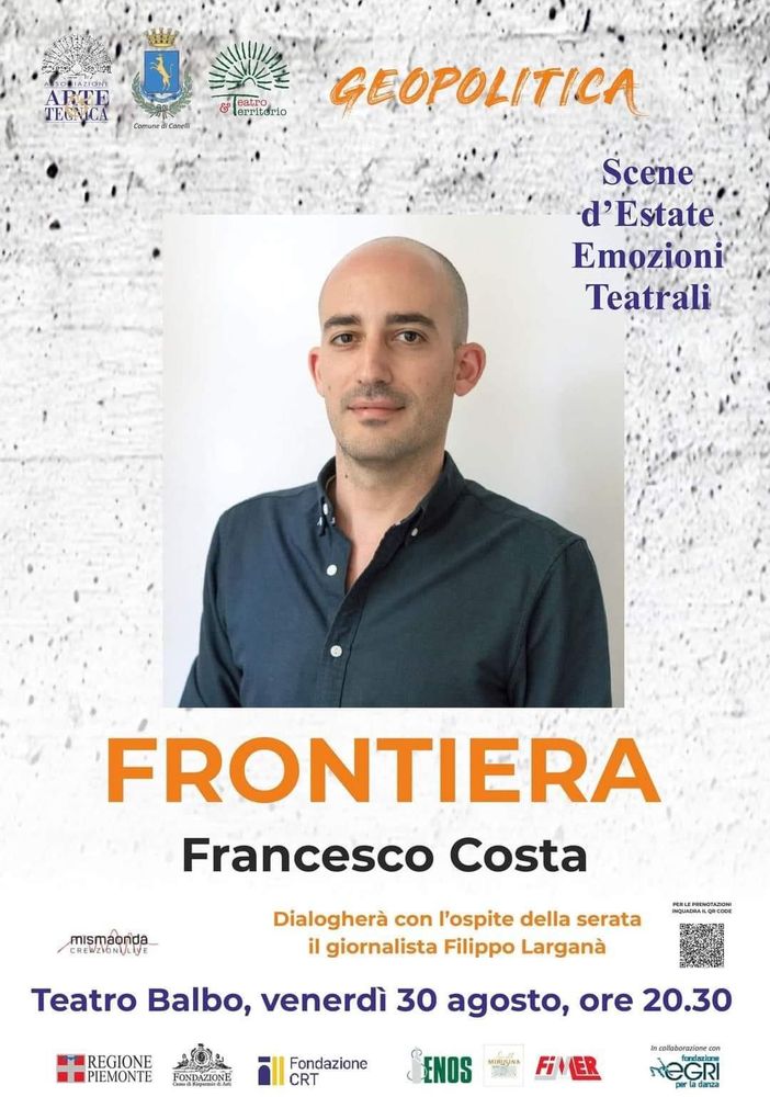 A Canelli Francesco Costa racconterà le &quot;frontiere&quot;, reali e metaforiche, degli USA