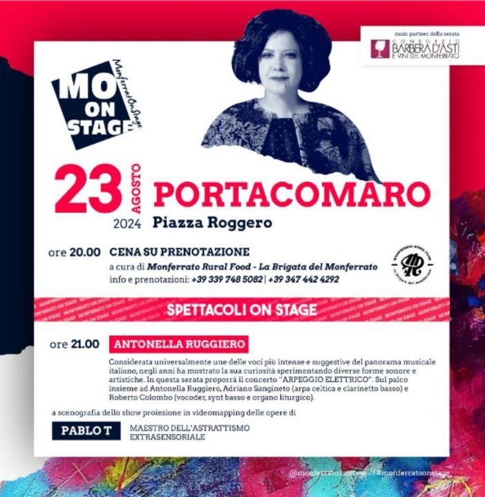 Antonella Ruggiero: &quot;L'Astigiano è legato al ricordo dei colori e degli odori mia infanzia&quot;