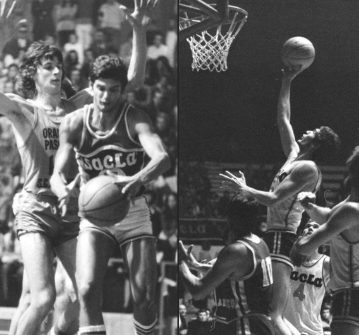 La pagina Facebook Saclà Asti e Torino Basket ricorda Frediani con le due foto qui riprodotte